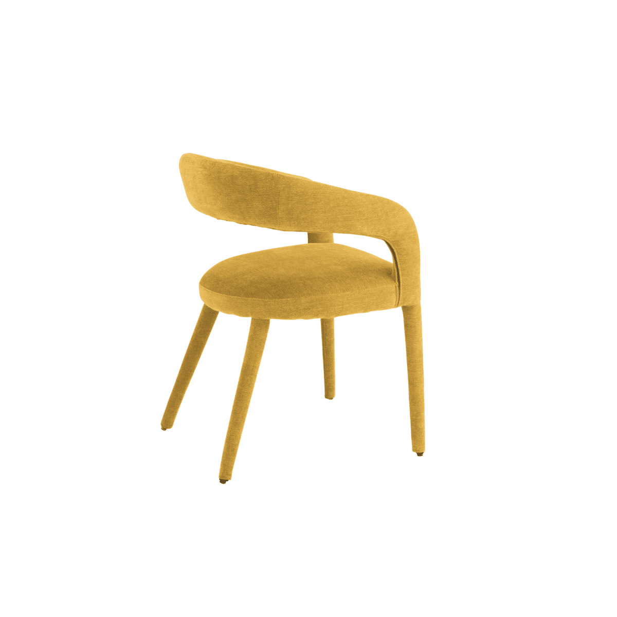 Set di sedie "Voltris" imbottite in tessuto bouclé con gambe rivestite in tessuto cm 55x57 76h - MondoViro
