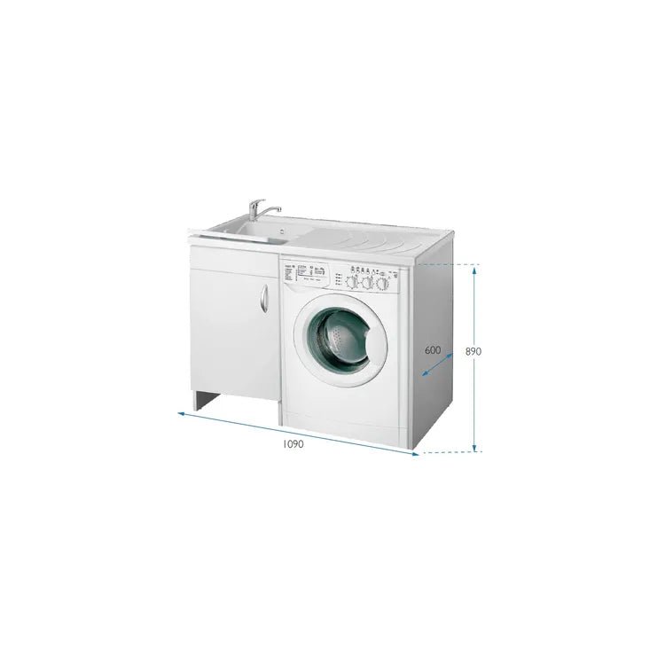 Mobile coprilavatrice "Brio1" in legno per interno vasca in resina cm 109x60 90h - MondoViro