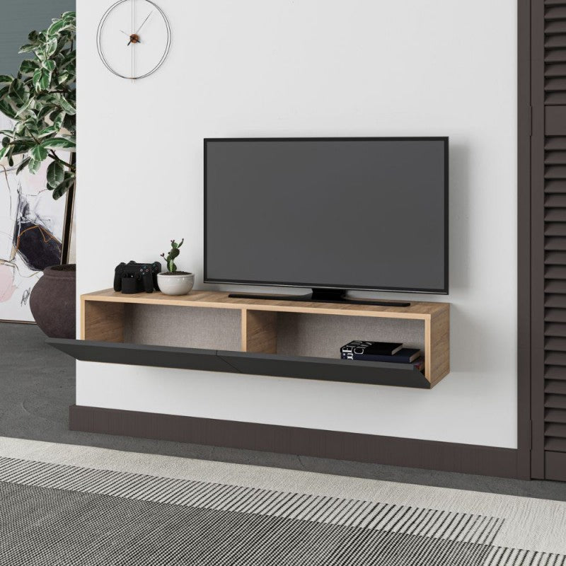 Mobile porta tv sospeso "Francy" con anta a ribalta cm135x31 25h