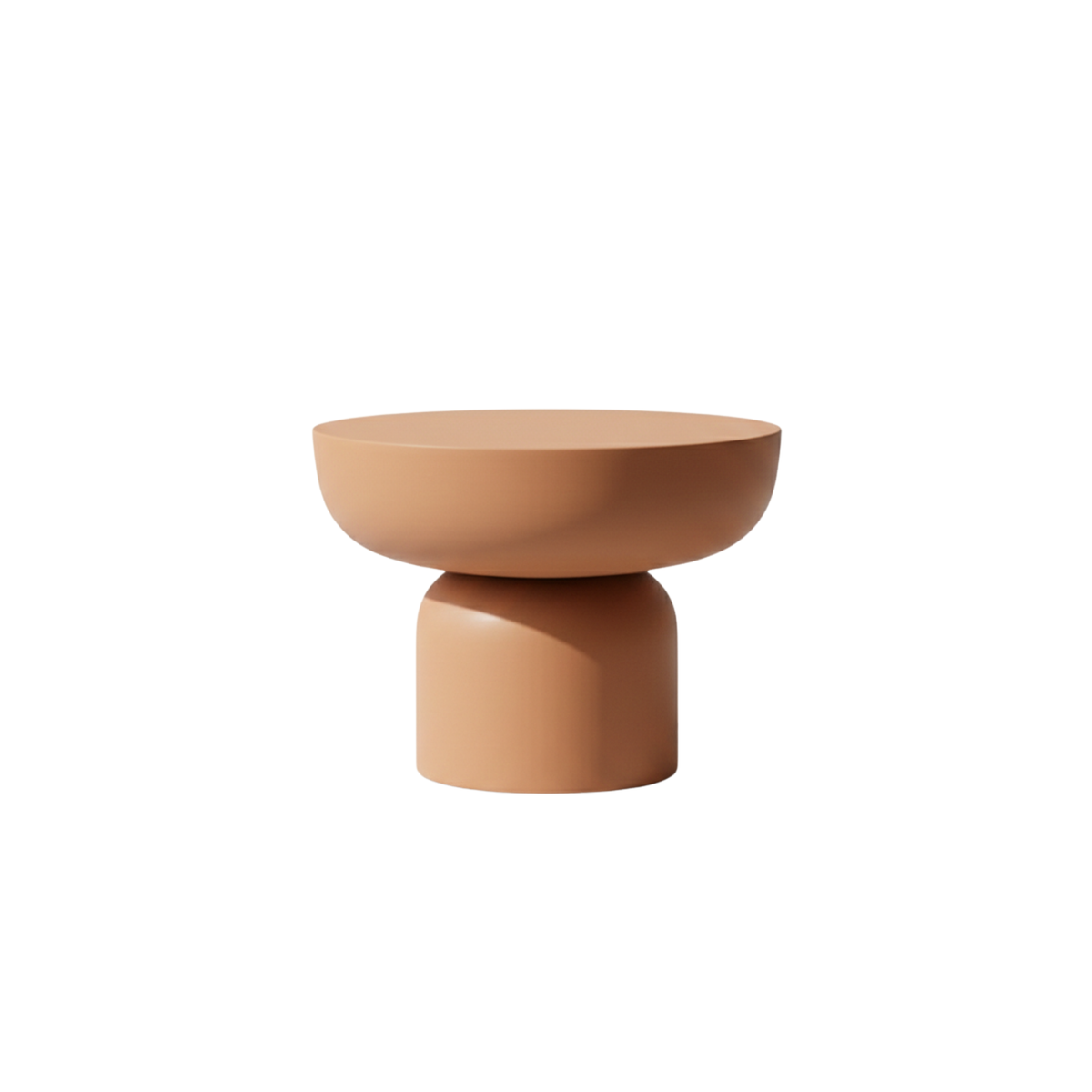 Tavolino "Pop" scultoreo in microcemento rotondo cm Ø 48x35h