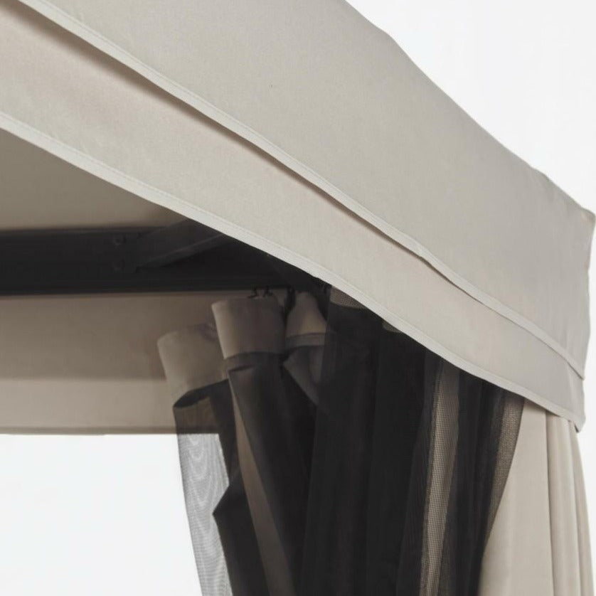 Gazebo in alluminio "Sahara" con teli laterali e zanzariere mt 3x4