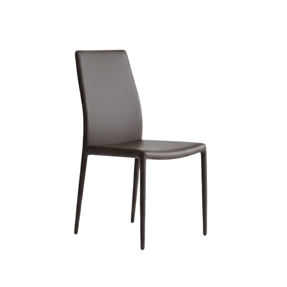 Set 4 sedie in similpelle "Impero" con struttura rivestita coordinata cm 53x43 90h