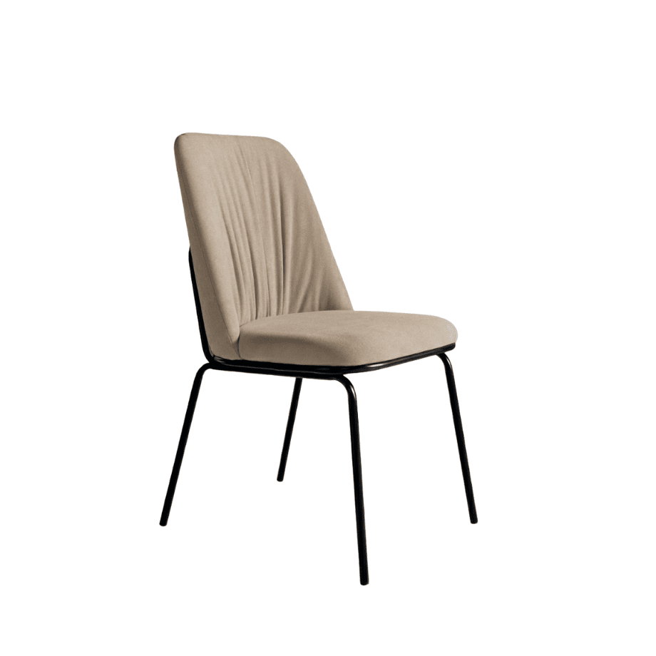 Set di sedie imbottite "Pixel" in tessuto e struttura in metallo cm 61x49 93h - MondoViro