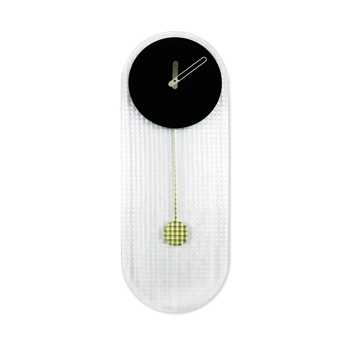 Orologio moderno a pendolo di design "Shangai" vetro quadrettato