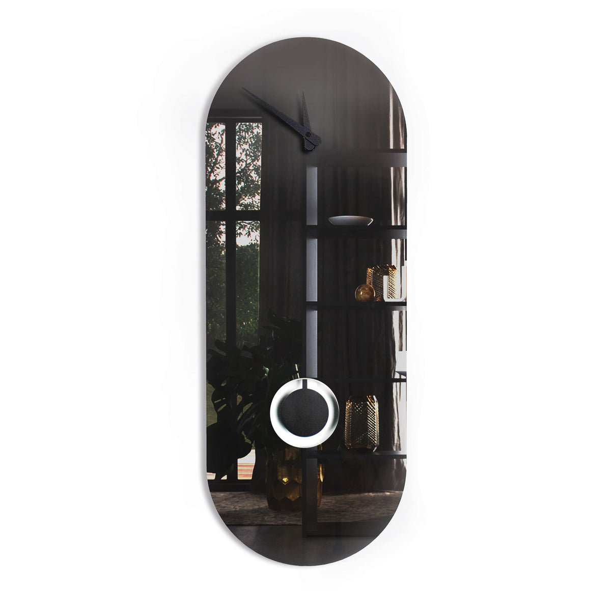 Orologio a Pendolo "Oslo" con design a specchio argentato