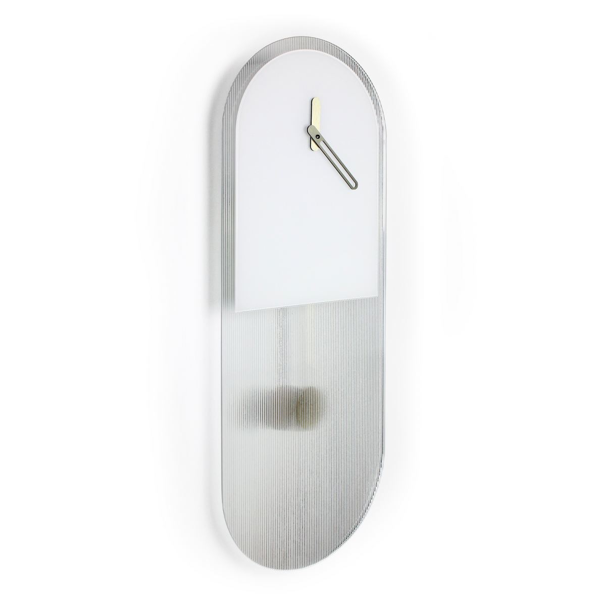 Orologio a pendolo di design "Paris" in vetro rigatino