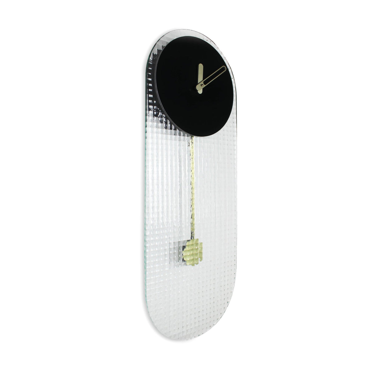 Orologio moderno a pendolo di design "Shangai" vetro quadrettato