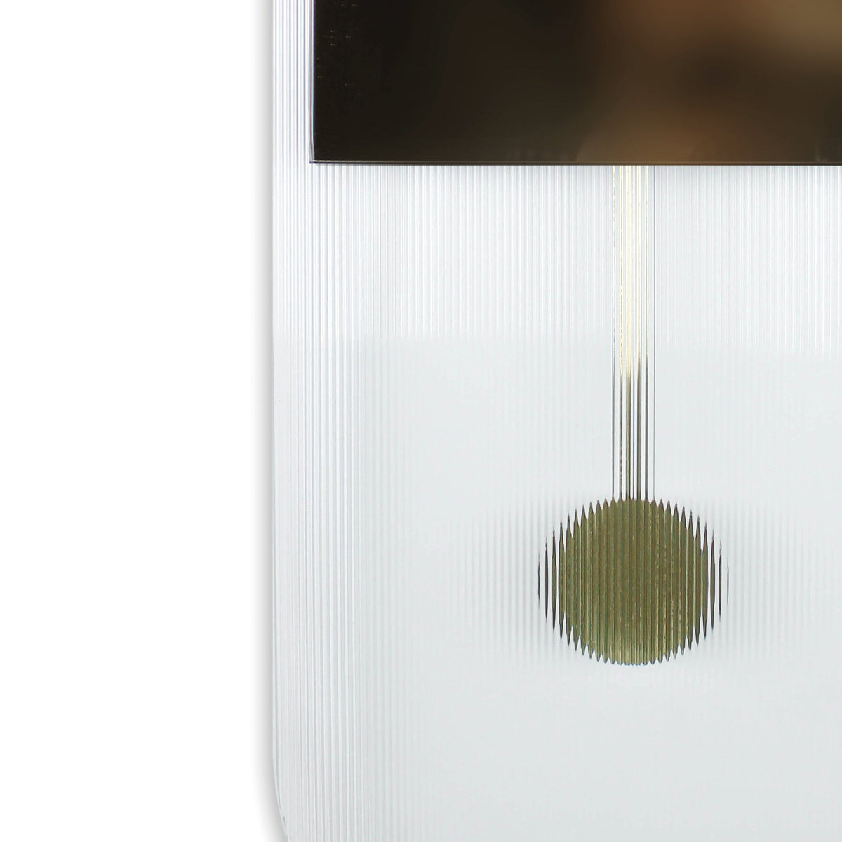 Orologio moderno a pendolo di design "Verona" in vetro rigatino