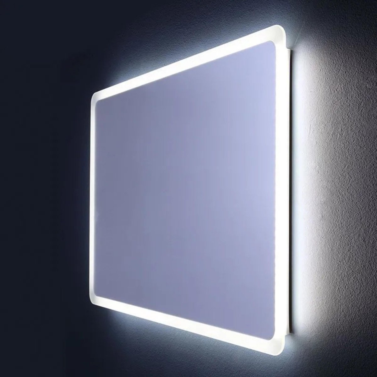 Specchio a led stondato da bagno "Dallas" con cornice illuminata - MondoViro