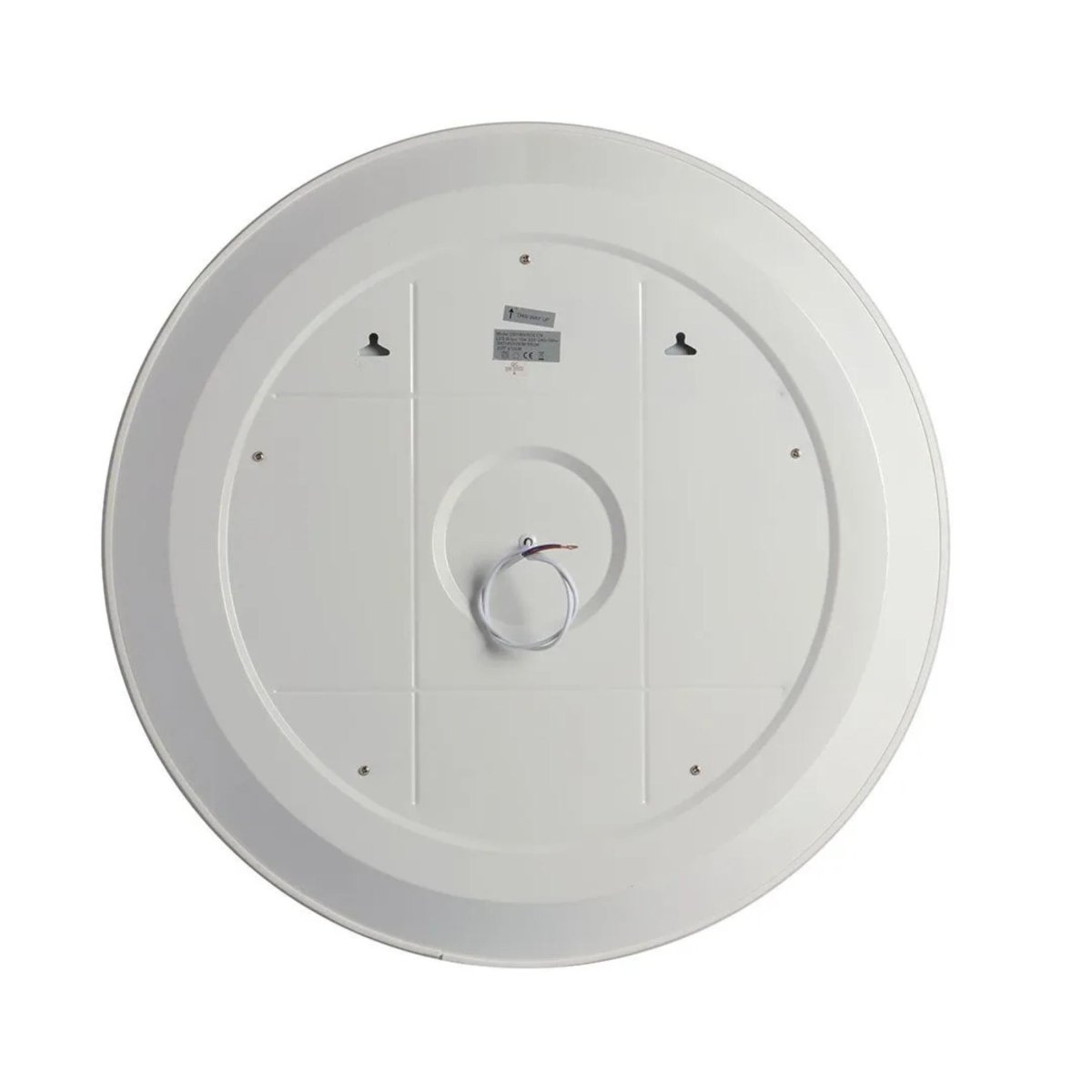 Specchio rotondo con cornice decorata a led "Illusione" in alluminio cm 80x80 - MondoViro