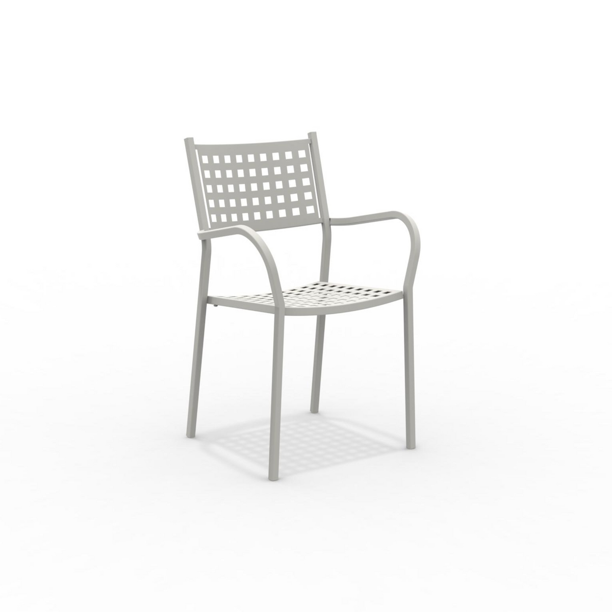 Sedie in metallo da giardino "Alice" con braccioli impilabile cm 53x53 85h