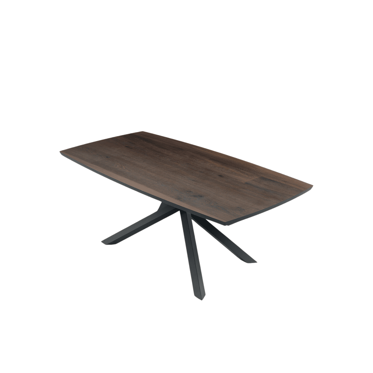Tavolo moderno allungabile "Alan" con base in metallo e piano in rovere - MondoViro