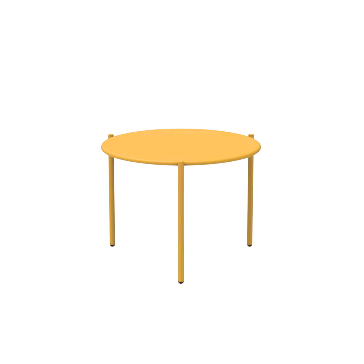 Tavolo basso da caffè tondo in metallo "Aria1" tavolino per giardino impilabile cm 60x60 46h