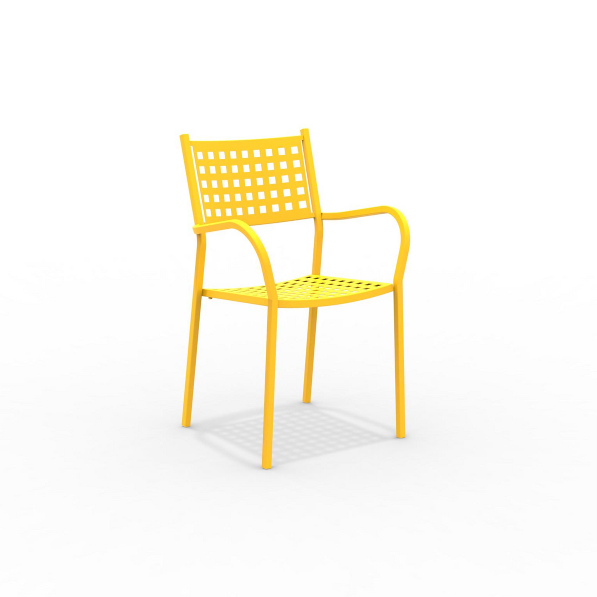 Sedie in metallo da giardino "Alice" con braccioli impilabile cm 53x53 85h