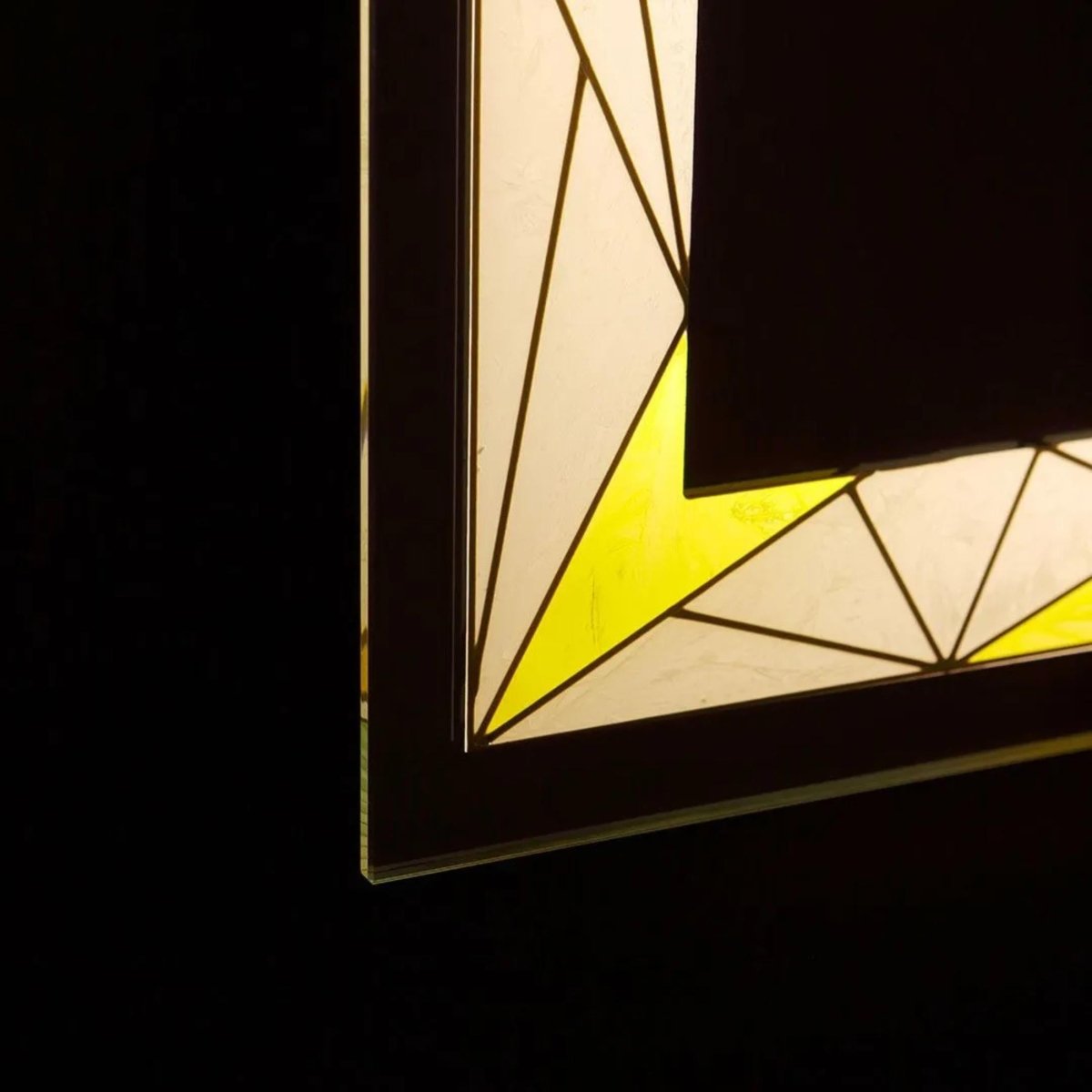 Specchio a led da parete "Mosaic" touch con inserti satinati e colorati - MondoViro
