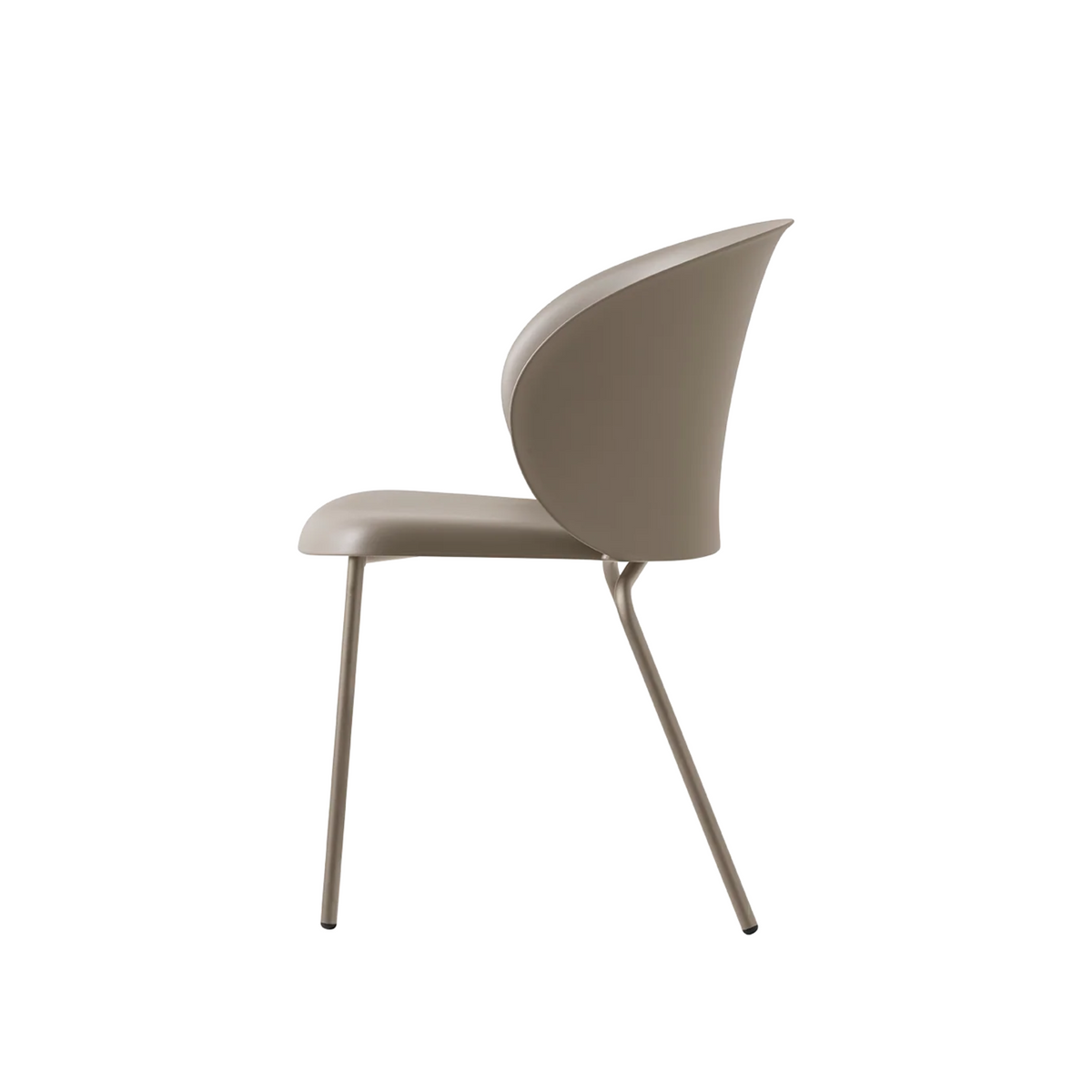 Set di sedie moderne "Tuka" in metallo e polipropilene impilabili cm 55x59 86h