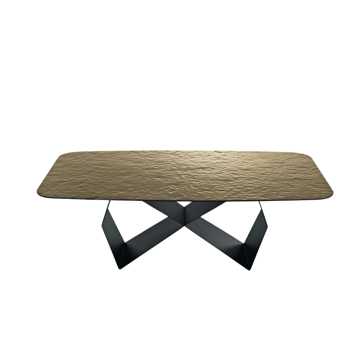 Tavolo fisso moderno "Karlito" con base in metallo verniciato cm 210x110 75h - MondoViro