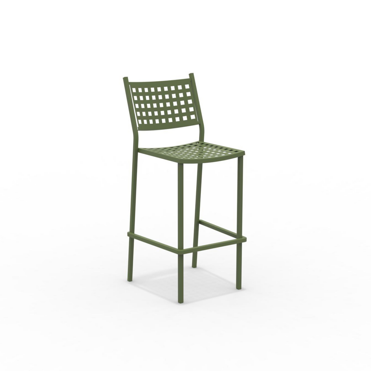 Sgabello in metallo moderno impilabile da giardino "Alice" cm 44x51 107h