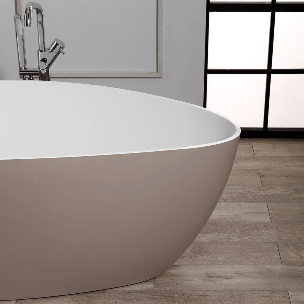 Vasca da bagno freestanding "Roma" in marmo ricomposto cm 156x71 56h - MondoViro