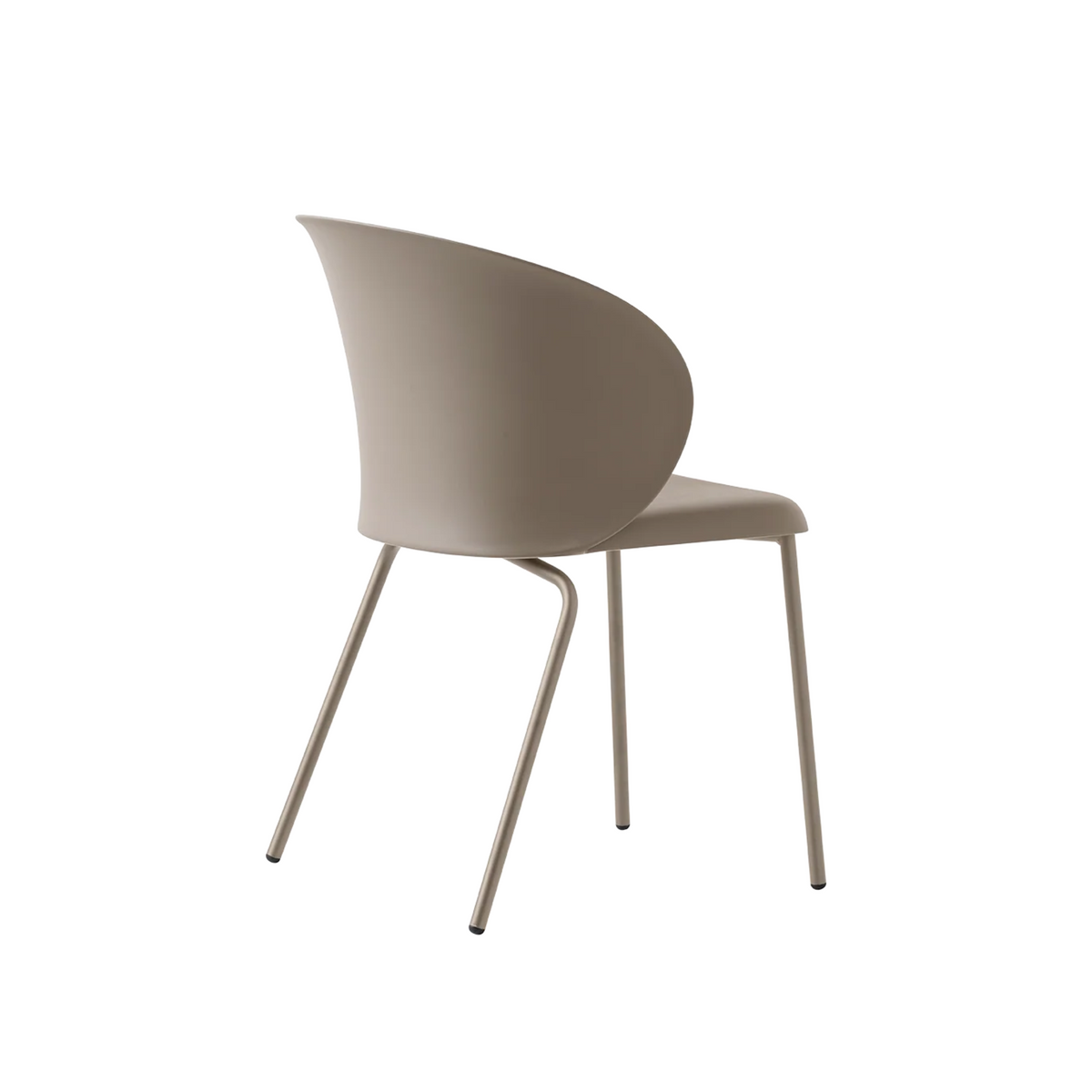Set di sedie moderne "Tuka" in metallo e polipropilene impilabili cm 55x59 86h