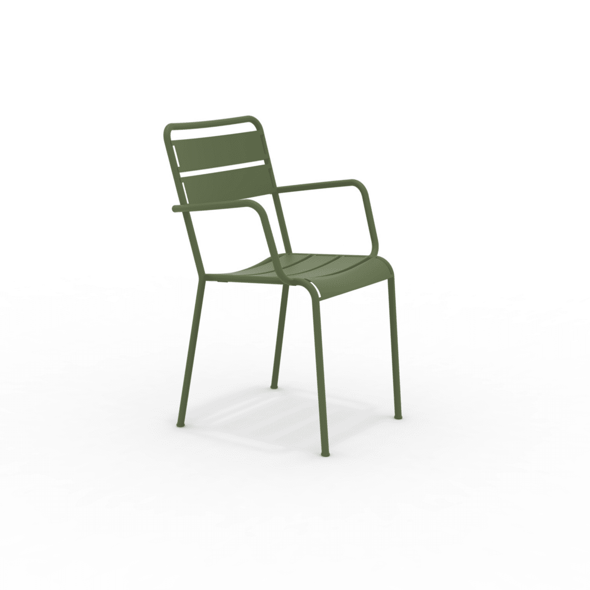 Set di sedie con braccioli da giardino in metallo "Twist" moderne ed impilabili cm 55x57 87h - MondoViro