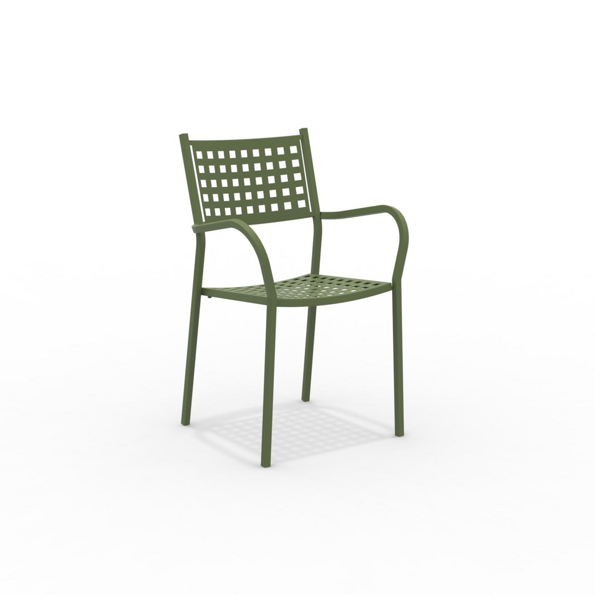 Sedie in metallo da giardino "Alice" con braccioli impilabile cm 53x53 85h