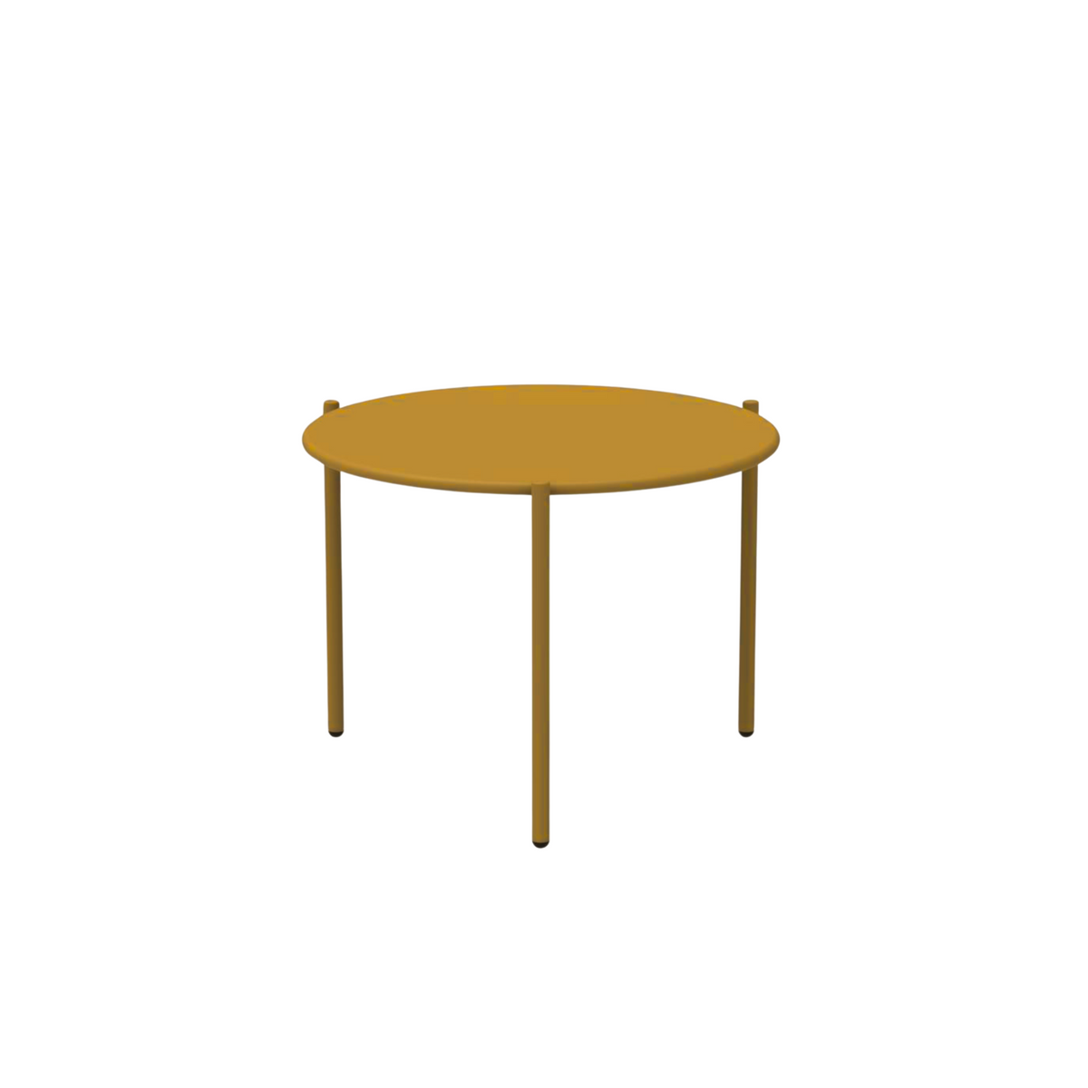 Tavolo basso da caffè tondo in metallo "Aria1" tavolino per giardino impilabile cm 60x60 46h