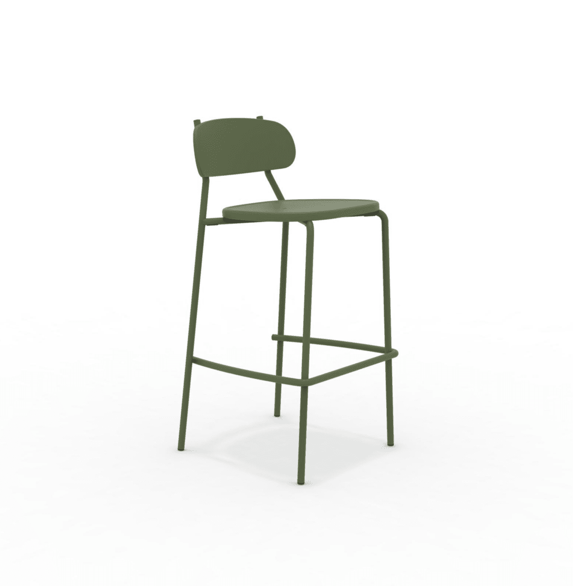 Set di sgabelli da giardino "Fox" impilabili in metallo verniciato cm 48x50 98h - MondoViro