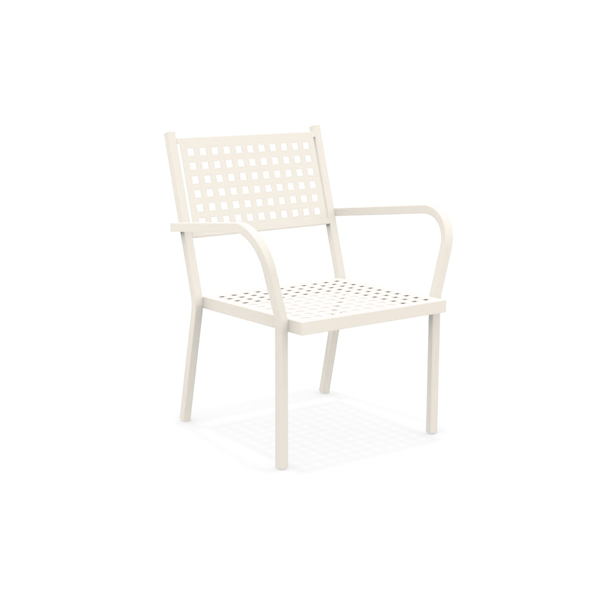 Poltrone moderne "Alice" basse in metallo impilabili da giardino cm 65x63 77h