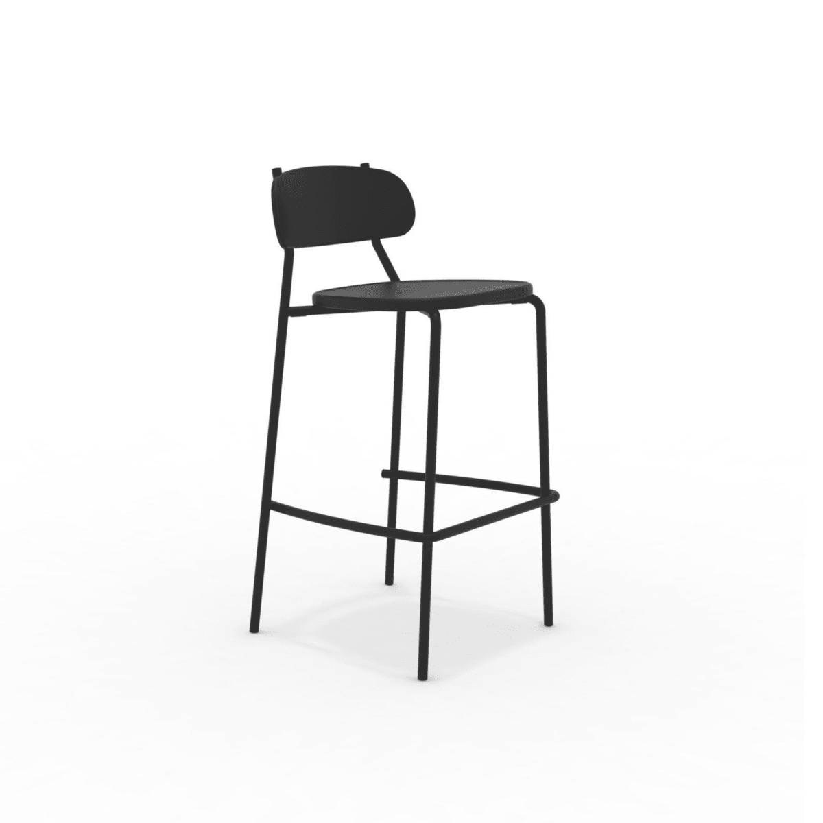 Set di sgabelli da giardino "Fox" impilabili in metallo verniciato cm 48x50 98h - MondoViro