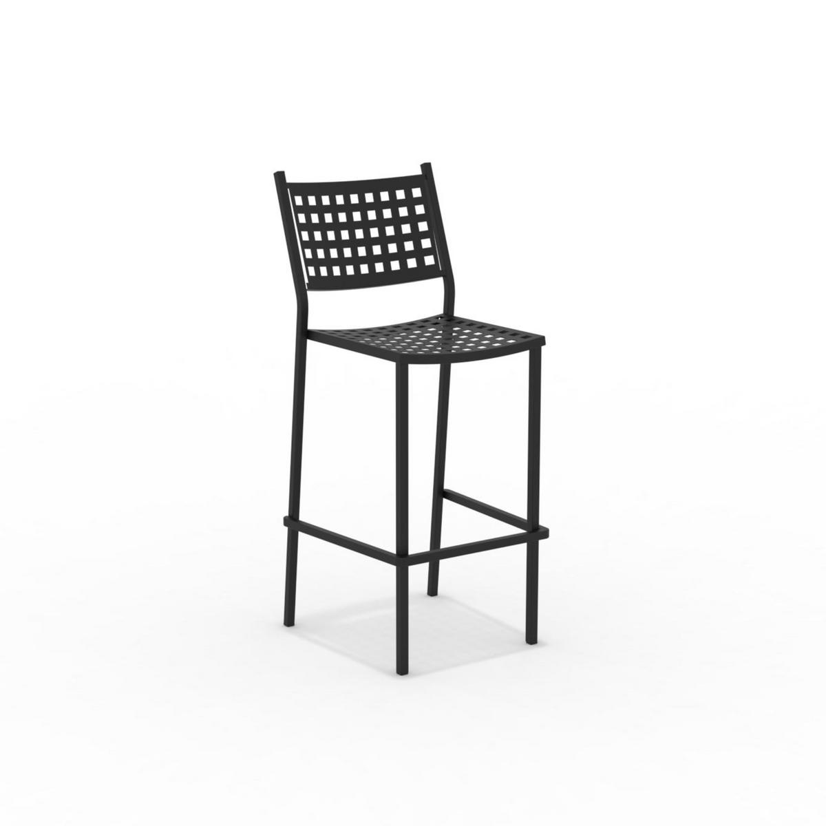 Sgabello in metallo moderno impilabile da giardino "Alice" cm 44x51 107h