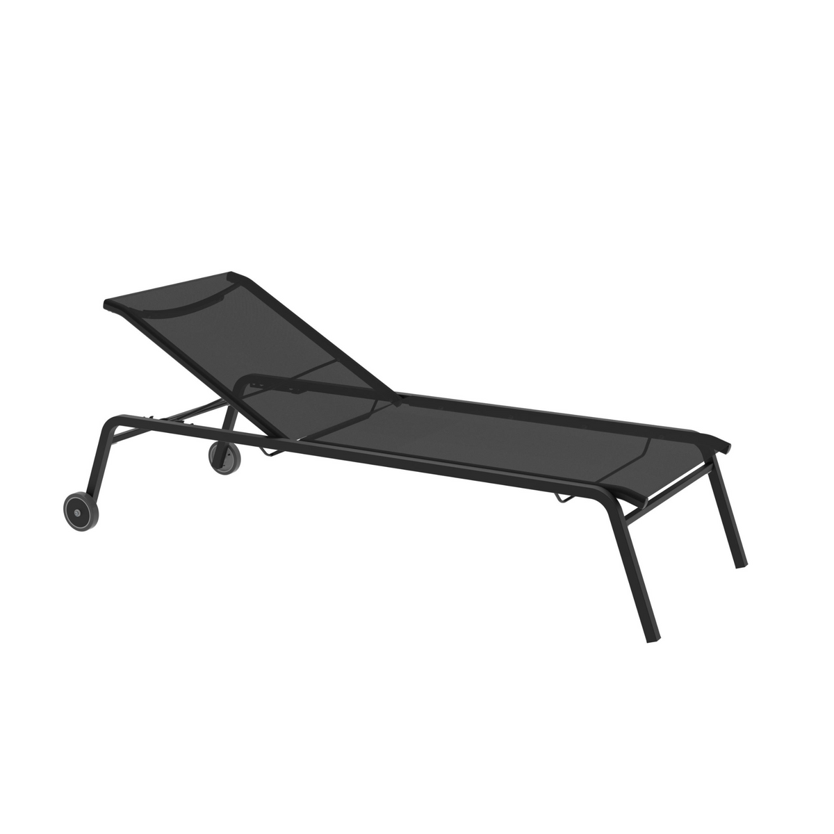 Lettino prendisole in tessuto e alluminio "Alice4" da giardino impilabile cm 198x80 97h