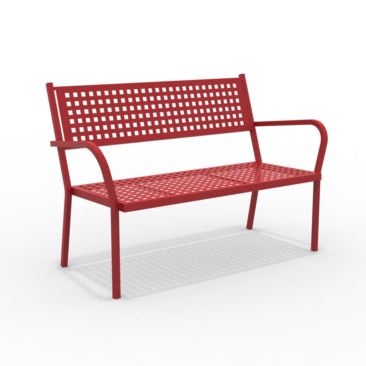 Panca in metallo da giardino "Alice1" divano impilabile con braccioli cm 148x53 85h