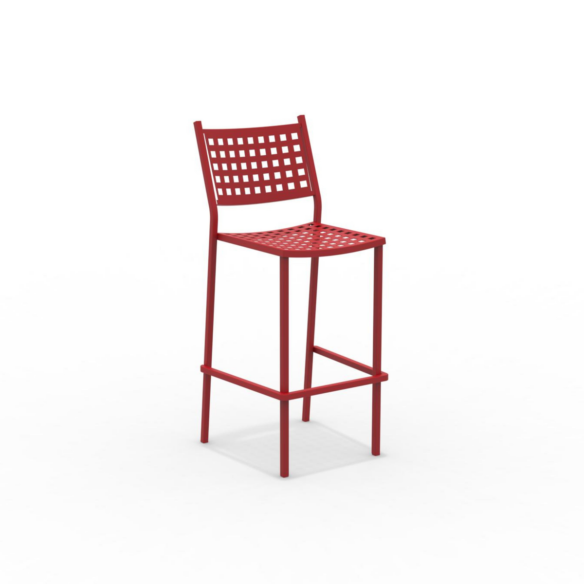 Sgabello in metallo moderno impilabile da giardino "Alice" cm 44x51 107h