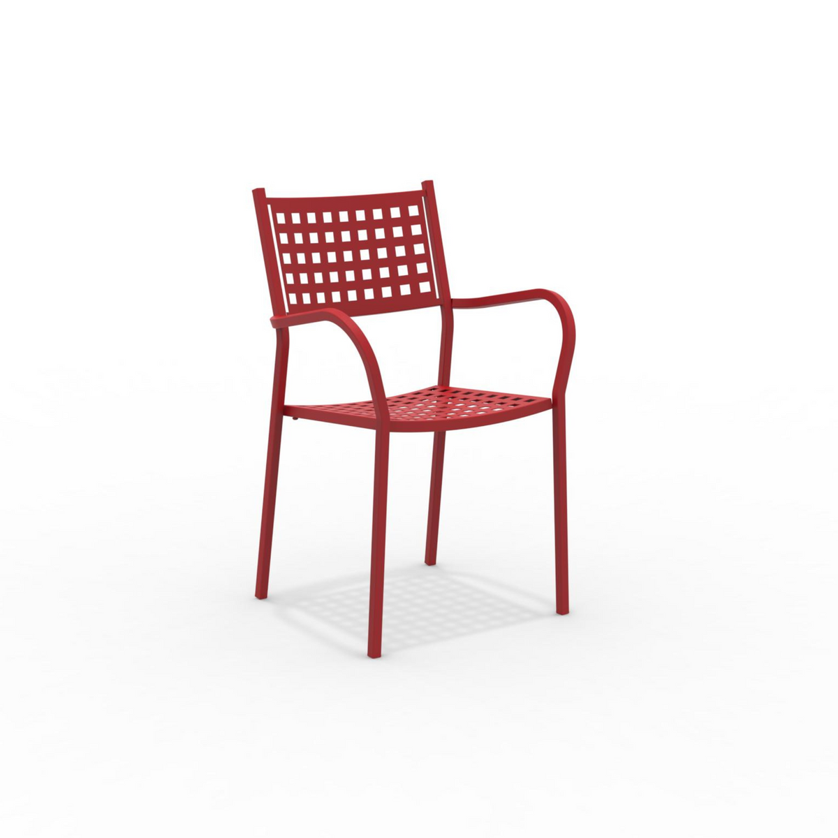 Sedie in metallo da giardino "Alice" con braccioli impilabile cm 53x53 85h