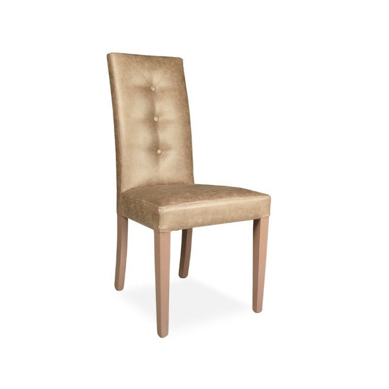 Set di sedie da pranzo "Montecarlo" imbottite in tessuto e gambe in tinta cm 47x46 101h - MondoViro