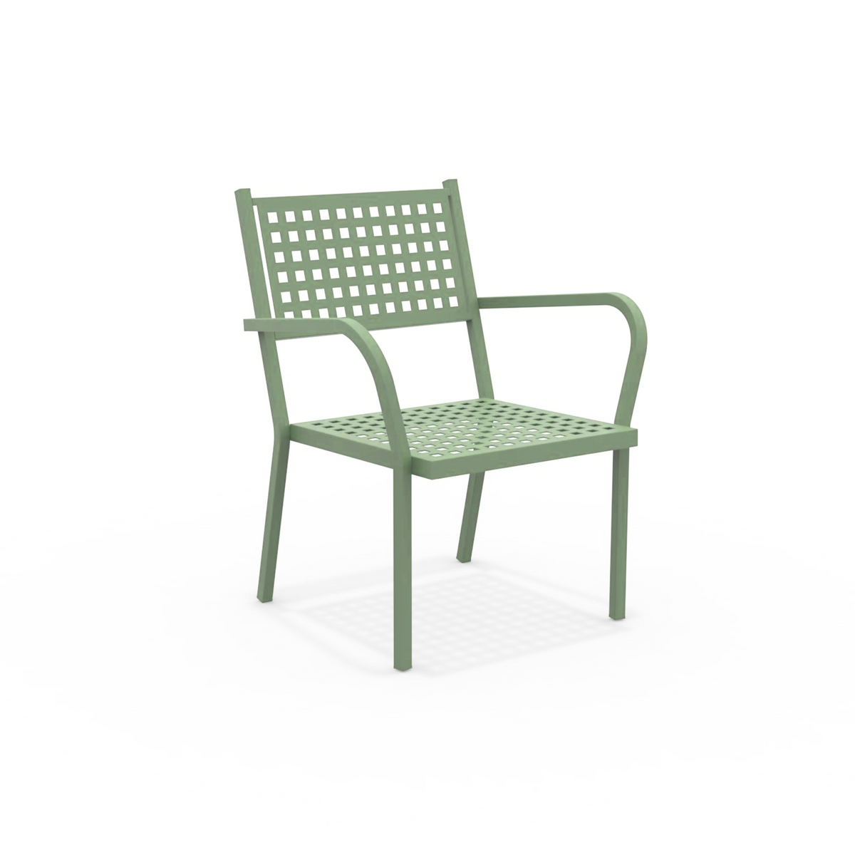 Poltrone moderne "Alice" basse in metallo impilabili da giardino cm 65x63 77h