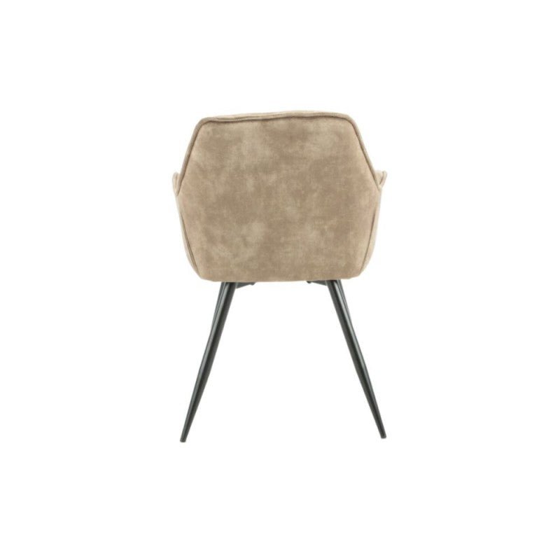 Set di sedie da pranzo "Senna" imbottite in velluto con gambe in metallo nere cm 59x60 86h - MondoViro