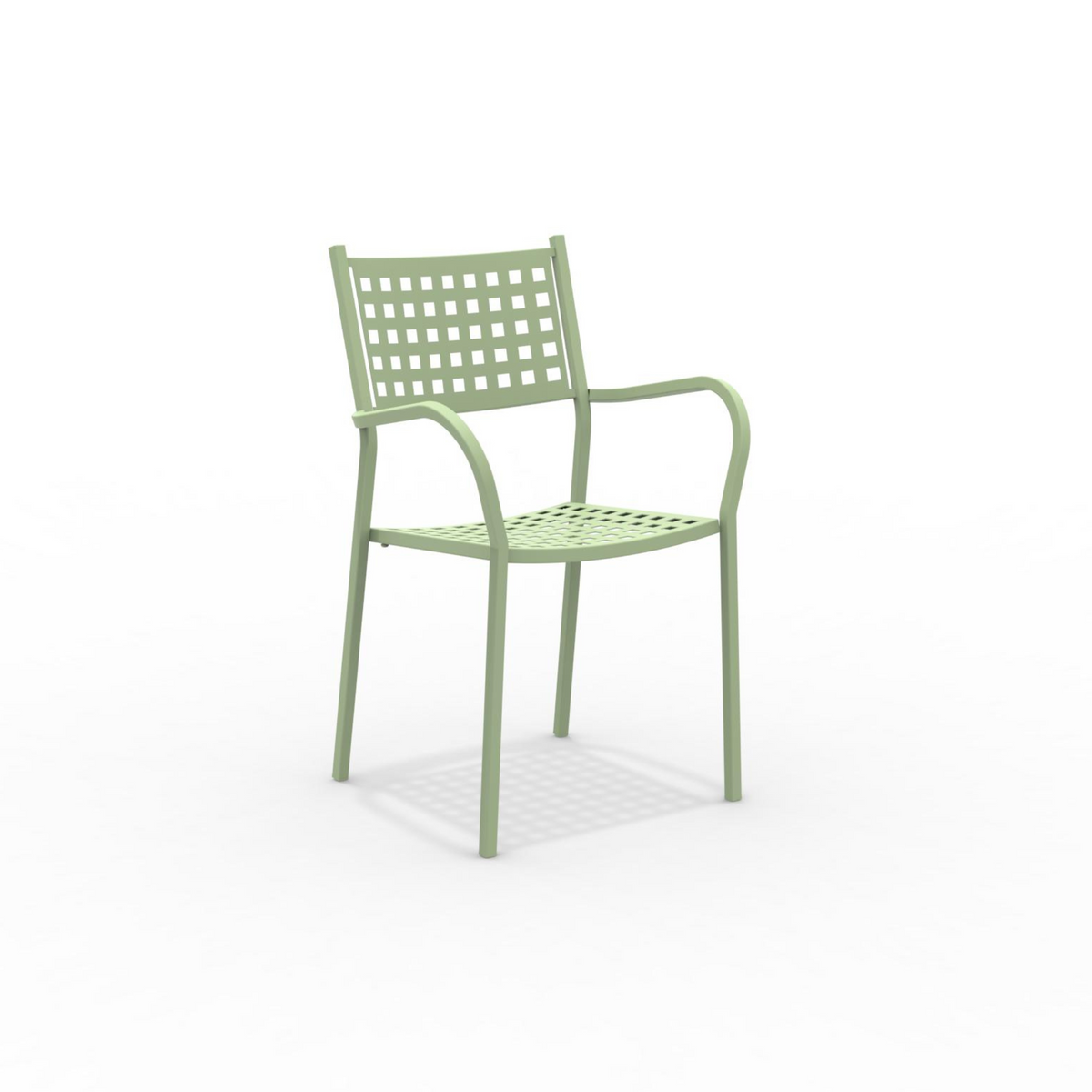 Sedie in metallo da giardino "Alice" con braccioli impilabile cm 53x53 85h