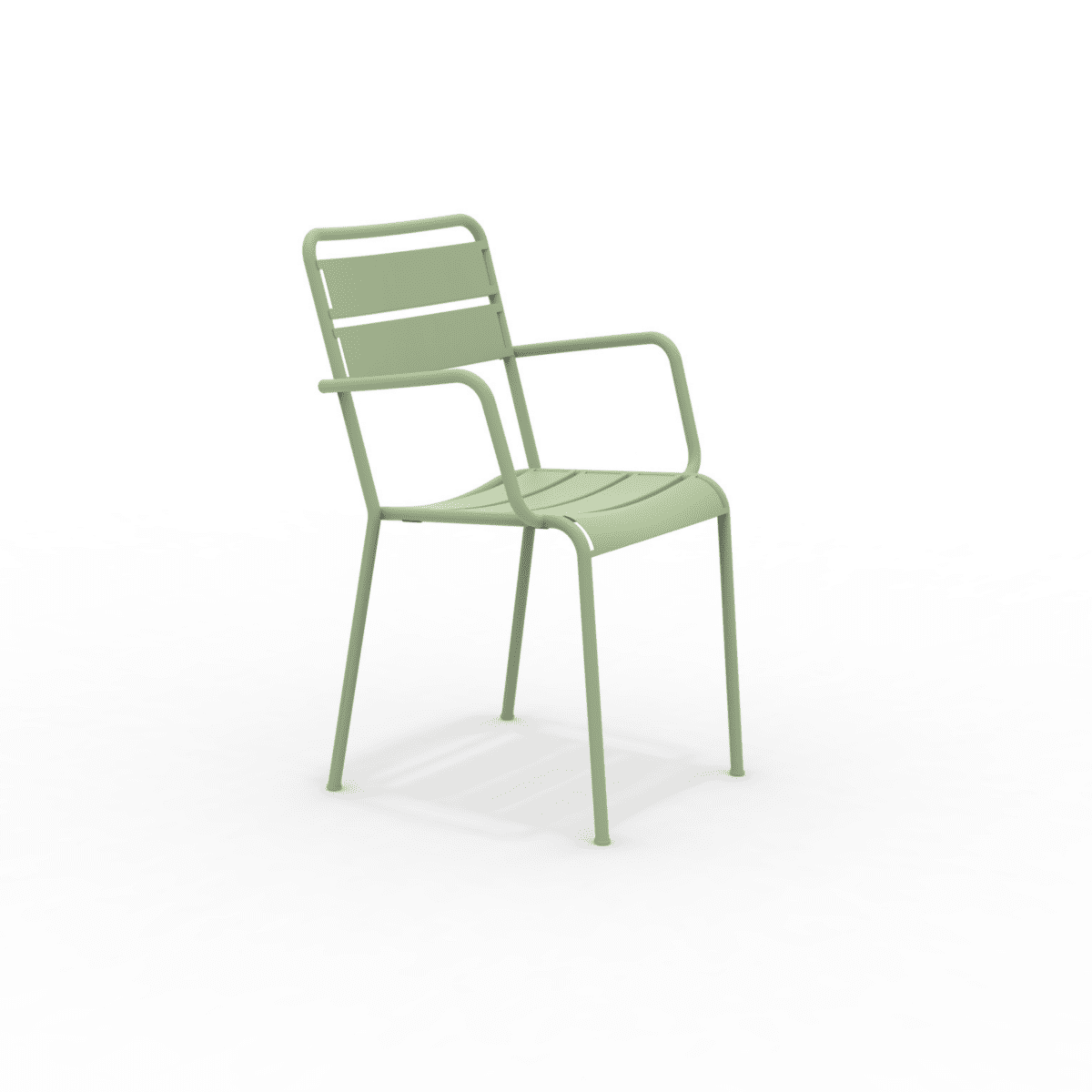 Set di sedie con braccioli da giardino in metallo "Twist" moderne ed impilabili cm 55x57 87h - MondoViro