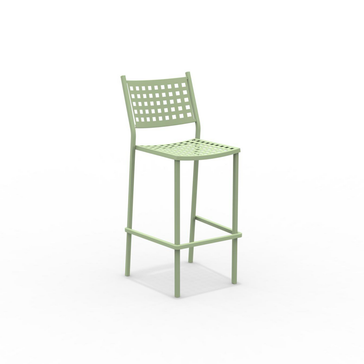 Sgabello in metallo moderno impilabile da giardino "Alice" cm 44x51 107h