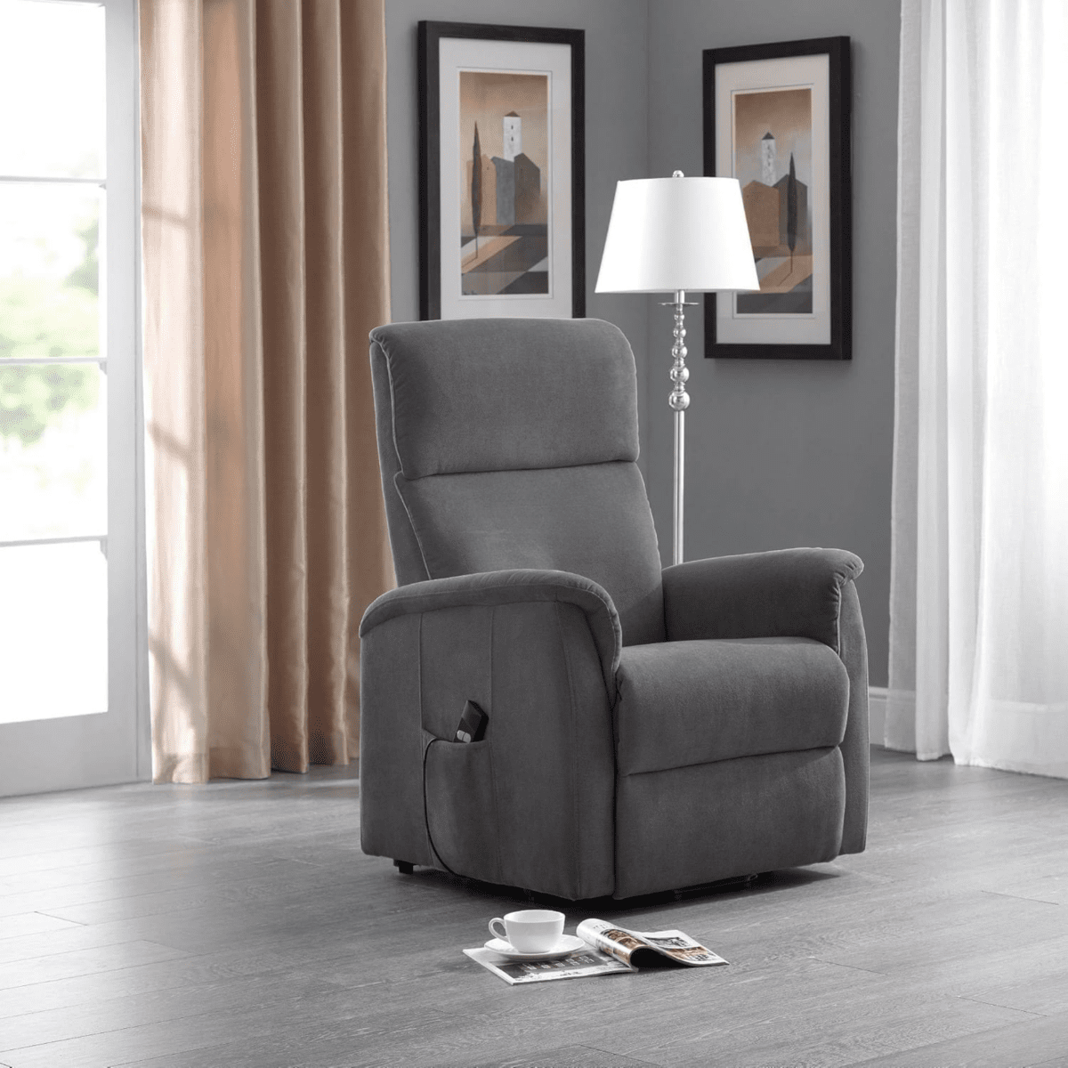 Poltrona reclinabile "Relax" funzione alzapersona in tessuto enjoy cm 66x90 97h - MondoViro
