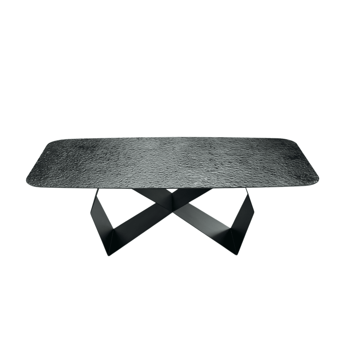 Tavolo fisso moderno "Karlito" con base in metallo verniciato cm 210x110 75h - MondoViro