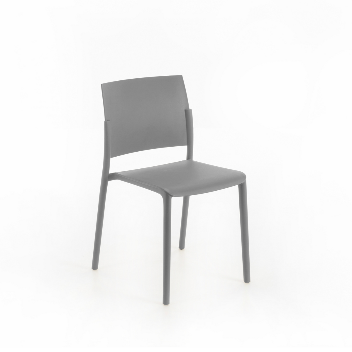 Set di sedie impilabili da soggiorno "Sabrina" in polipropilene moderne cm 52,5x55 81h