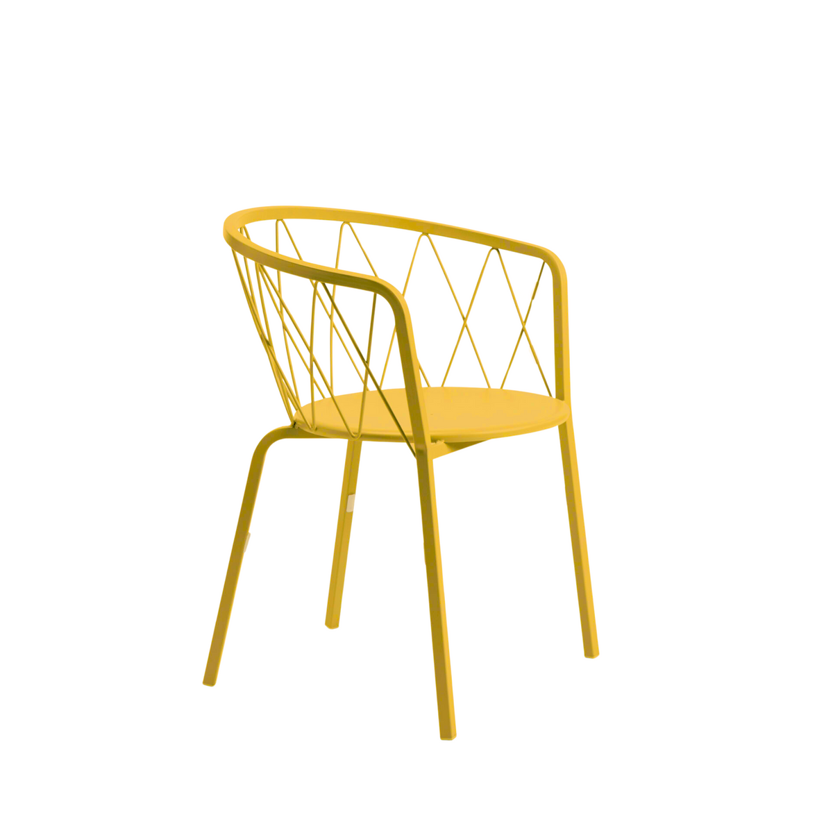 Sedia da giardino in metallo verniciato impilabili "Daisy" cm 57x55 75h