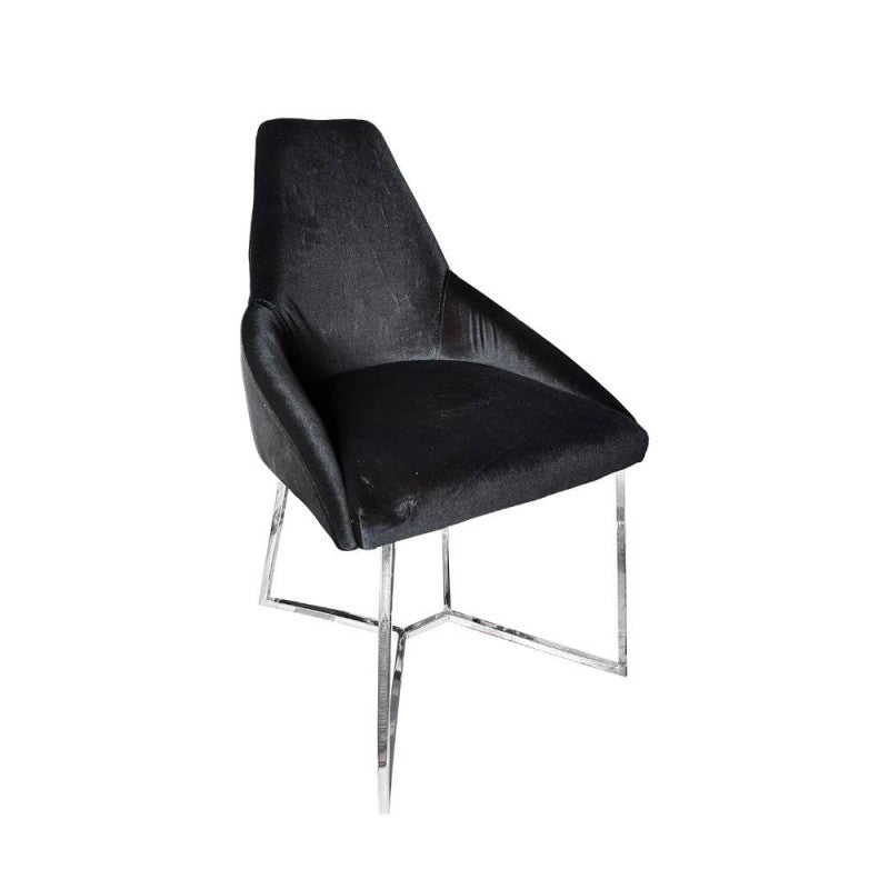 Set di sedie da pranzo "Akustik Simphony" imbottite in velluto con gambe in metallo cm 50x48 90h - MondoViro