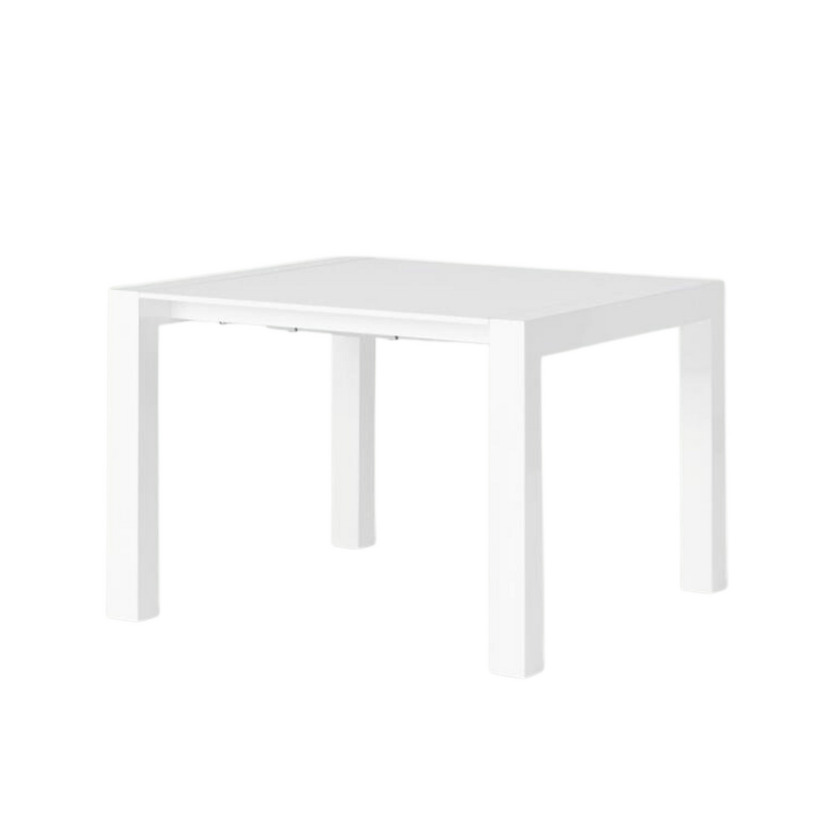Tavolo allungabile moderno in legno bianco da pranzo "Spike" cm 103/170x90 76h
