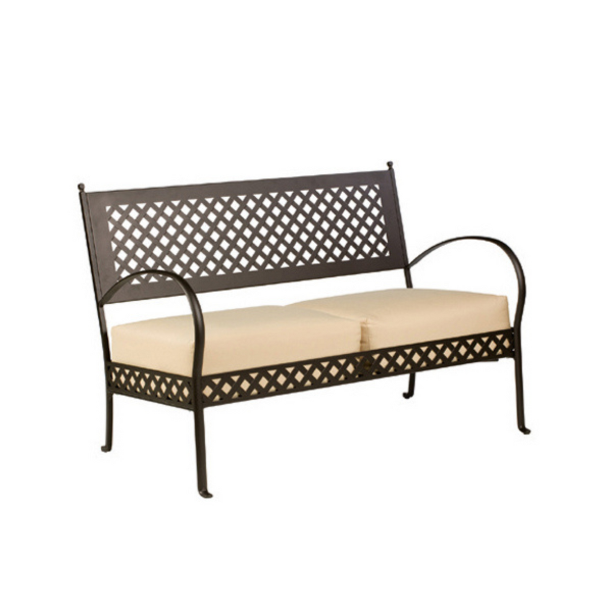 Divano da esterno in metallo "Springtime" panca lounge cm 124x75 83h