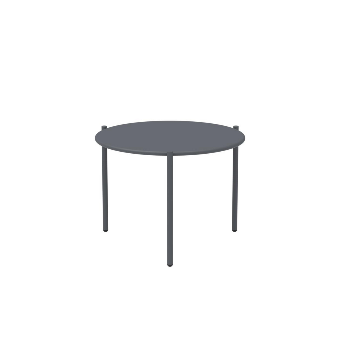 Tavolo basso da caffè tondo in metallo "Aria1" tavolino per giardino impilabile cm 60x60 46h