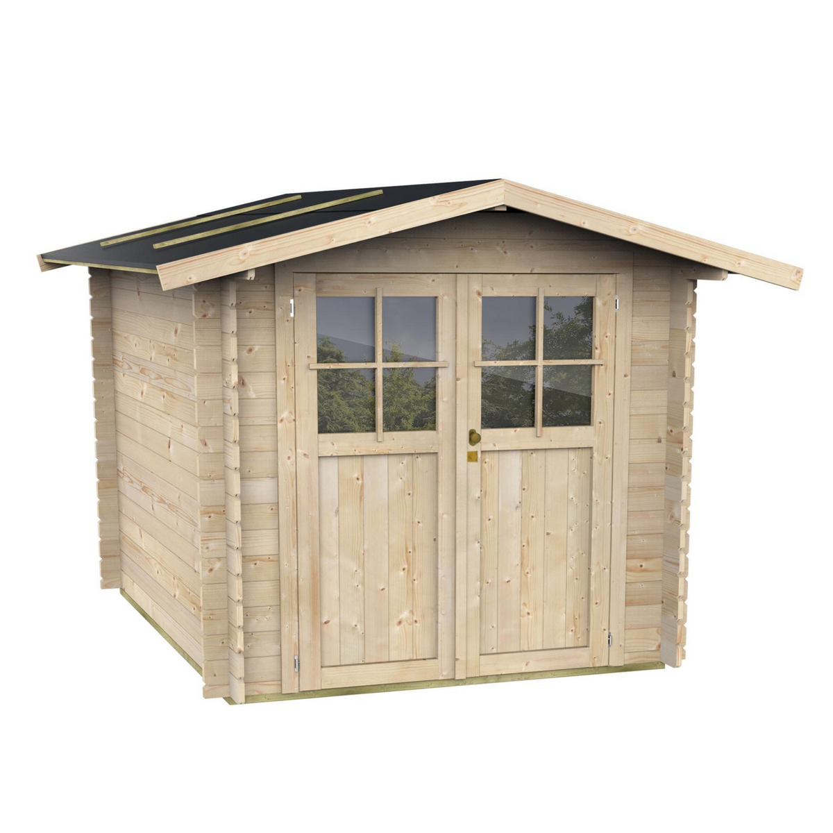 Casetta in legno da giardino "Opera" cm 215x180 207h porta doppia finestrata